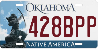 OK license plate 428BPP