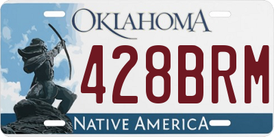 OK license plate 428BRM