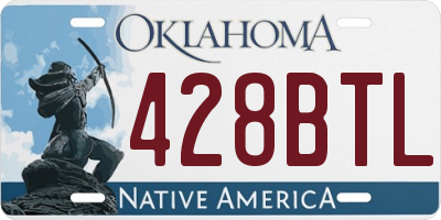 OK license plate 428BTL