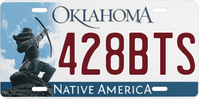 OK license plate 428BTS