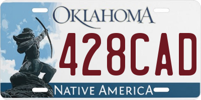 OK license plate 428CAD