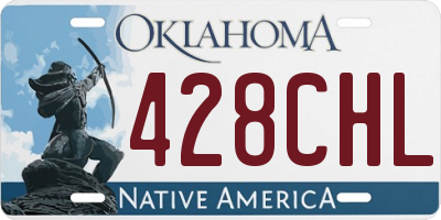 OK license plate 428CHL