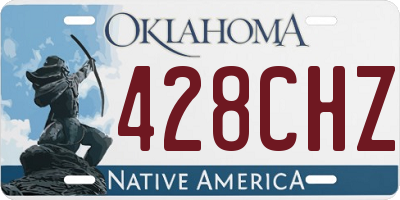 OK license plate 428CHZ
