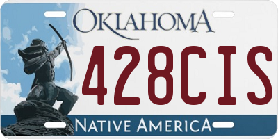 OK license plate 428CIS