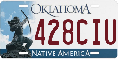 OK license plate 428CIU