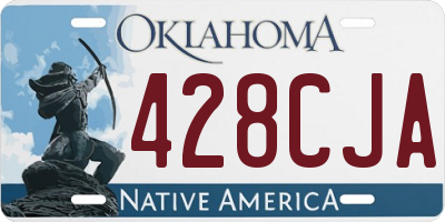 OK license plate 428CJA