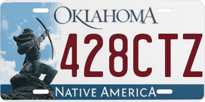 OK license plate 428CTZ