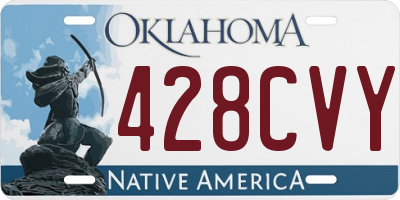 OK license plate 428CVY