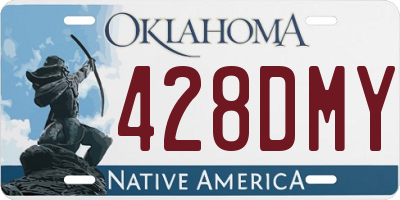OK license plate 428DMY