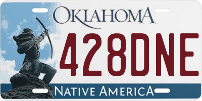 OK license plate 428DNE