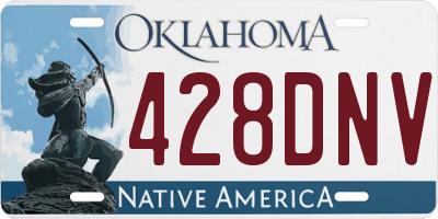 OK license plate 428DNV