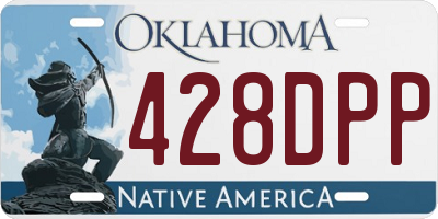 OK license plate 428DPP