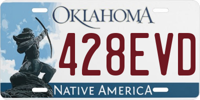 OK license plate 428EVD
