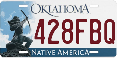 OK license plate 428FBQ