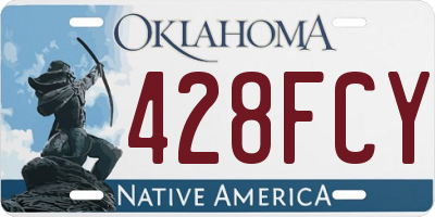 OK license plate 428FCY