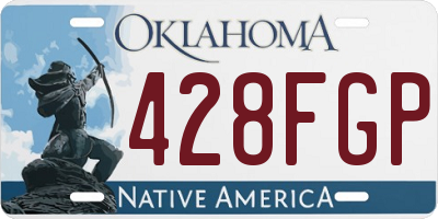 OK license plate 428FGP