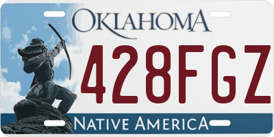 OK license plate 428FGZ
