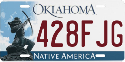 OK license plate 428FJG