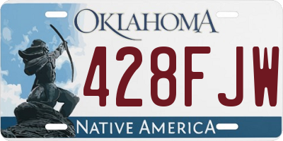 OK license plate 428FJW