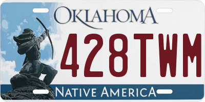 OK license plate 428TWM