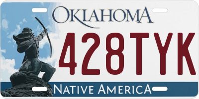 OK license plate 428TYK