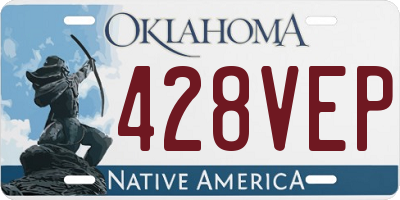 OK license plate 428VEP