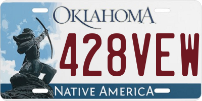 OK license plate 428VEW