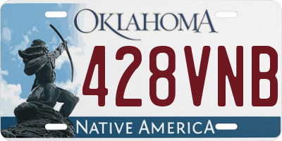 OK license plate 428VNB