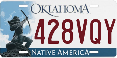 OK license plate 428VQY