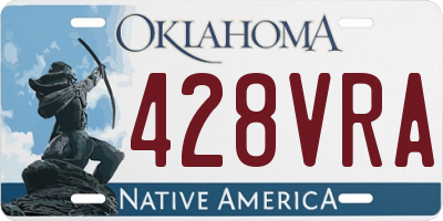 OK license plate 428VRA
