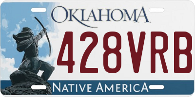 OK license plate 428VRB