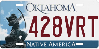 OK license plate 428VRT