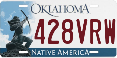 OK license plate 428VRW