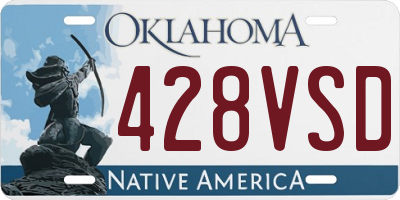 OK license plate 428VSD
