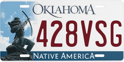 OK license plate 428VSG