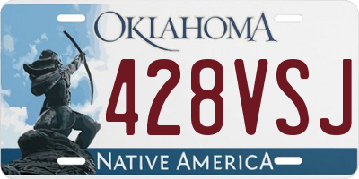 OK license plate 428VSJ