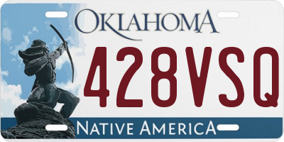 OK license plate 428VSQ