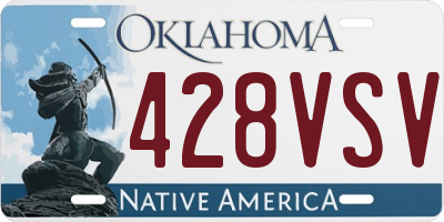 OK license plate 428VSV