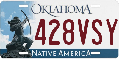 OK license plate 428VSY