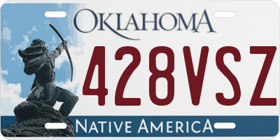 OK license plate 428VSZ