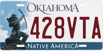 OK license plate 428VTA