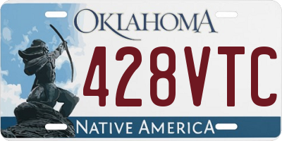 OK license plate 428VTC