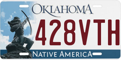 OK license plate 428VTH