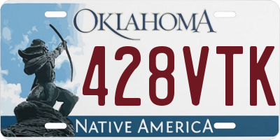 OK license plate 428VTK