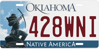 OK license plate 428WNI