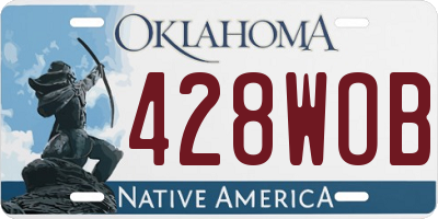 OK license plate 428WOB