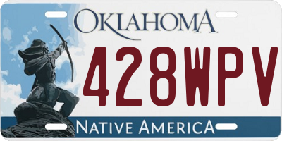 OK license plate 428WPV