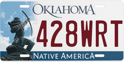 OK license plate 428WRT
