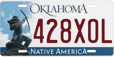 OK license plate 428XOL
