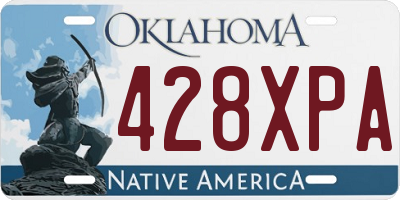OK license plate 428XPA